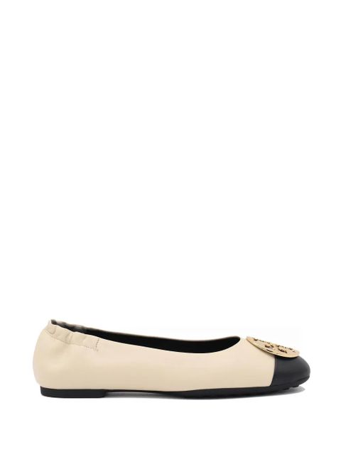Tory Burch logo-plaque ballet flats - Neutrals - zdjęcie produktu nr 1