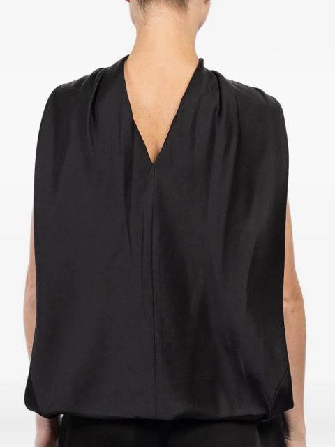 Simkhai Scarlett draped-design halterneck blouse - Black