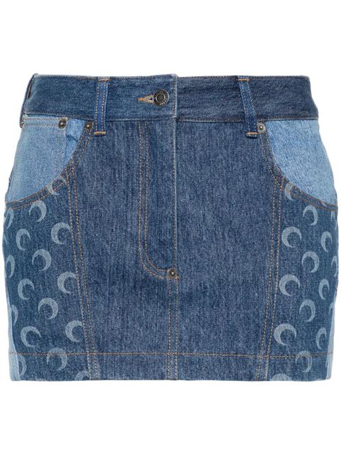 Marine Serre mini denim skirt - Blue - zdjęcie produktu nr 1