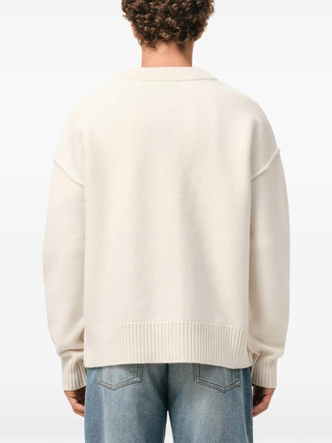 AMI Paris Ami De Coeur wool cardigan - Neutrals