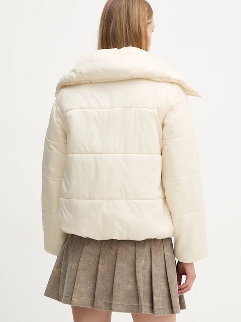 Liu Jo kurtka kolor beżowy zimowa MF5130 T3176