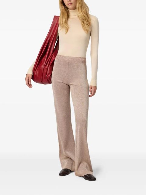 Missoni glitter-knit flared trousers - Pink