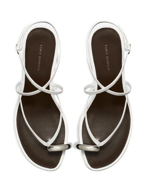 Tory Burch 65mm Pierced strappy sandals - White