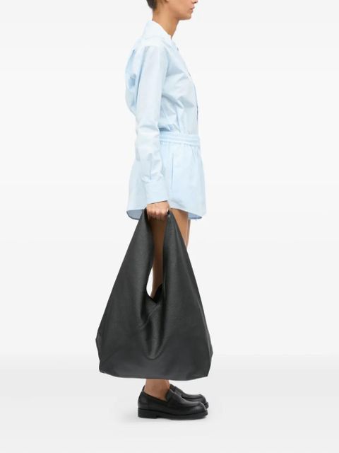 MM6 Maison Margiela large Japanese leather tote bag - Black - zdjęcie produktu nr 1