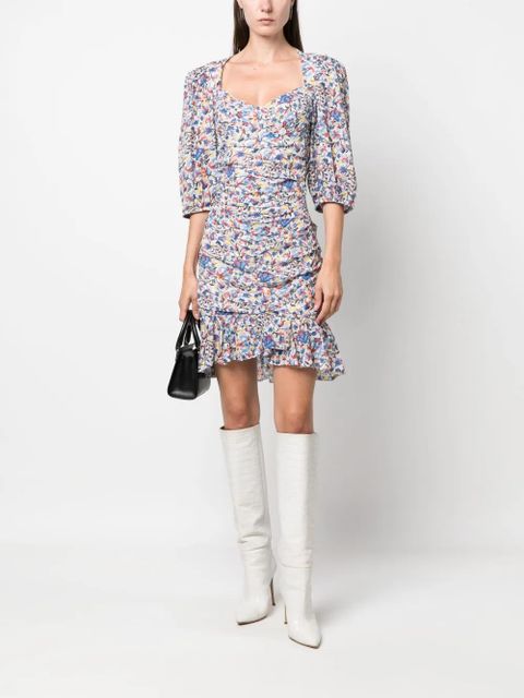 MARANT ÉTOILE Lunesa floral-print midi dress - Blue - zdjęcie produktu nr 2