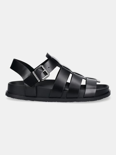 Tommy Jeans sandały skórzane TJW FISHERMAN PATENT SANDAL - zdjęcie produktu nr 1