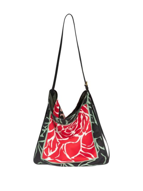 DRIES VAN NOTEN large graphic-print shoulder bag - Red