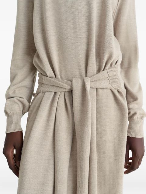 LEMAIRE tie-waist turtleneck dress - Neutrals - zdjęcie produktu nr 2