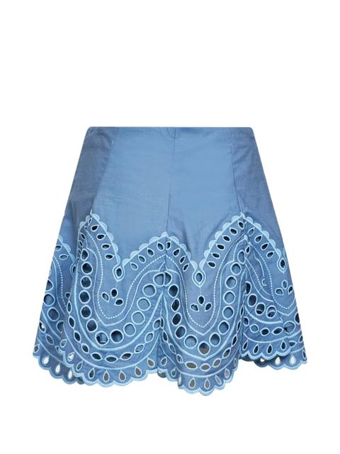 Charo Ruiz Ibiza Dune broderie-anglaise shorts - Blue - zdjęcie produktu nr 2