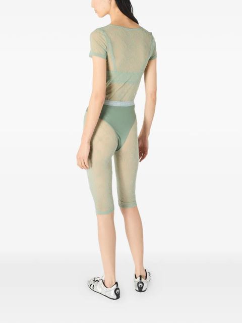 Marine Serre Moonogram round-neck T-shirt - Green