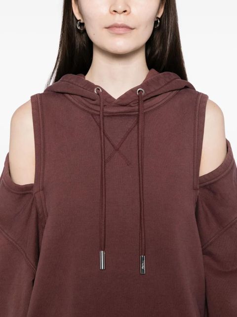 Jean Paul Gaultier cut-out hoodie - Red