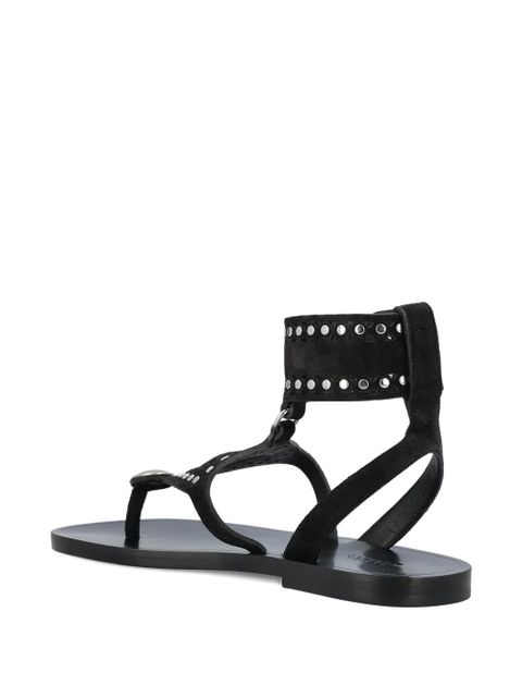 ISABEL MARANT Edil studded leather sandals - Black