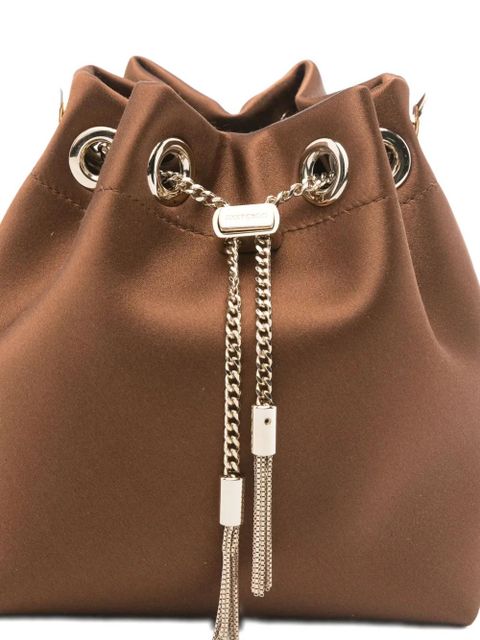 Jimmy Choo Bon Bon ring-handle tassel mini bag - Brown