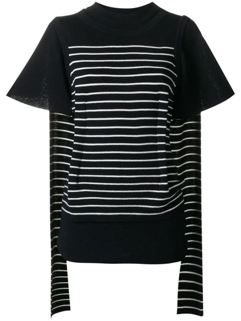 JW Anderson double layer-sleeve T-shirt - Blue - zdjęcie produktu nr 1