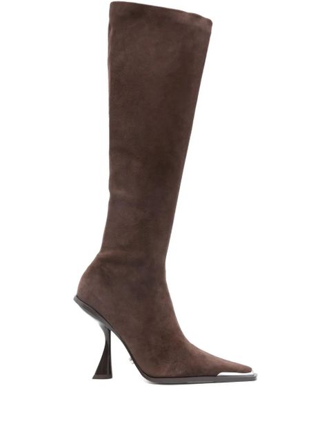 Cult Gaia 105mm suede knee-high boots - Brown - zdjęcie produktu nr 1