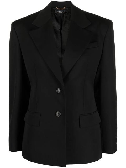 Versace Single-breasted wool blazer - Black - zdjęcie produktu nr 1