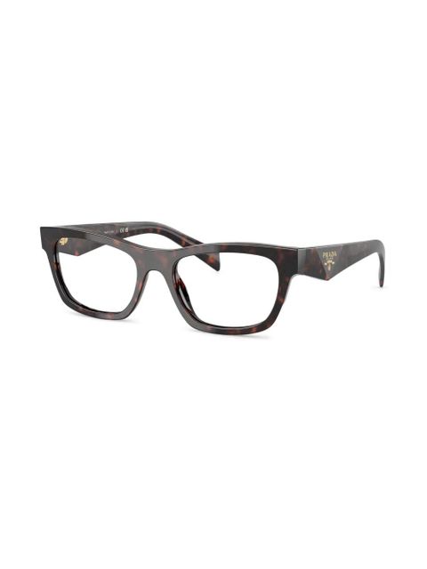 Prada Eyewear rectangle-frame glasses - Brown