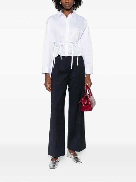 Maje tie-detail cotton shirt - White - zdjęcie produktu nr 2