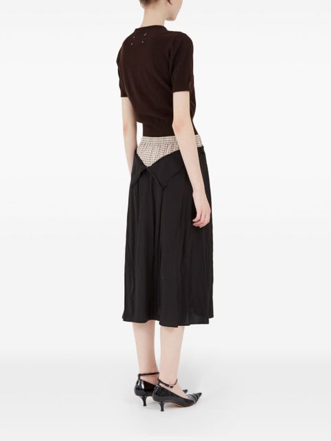 Maison Margiela panelled midi skirt - Black