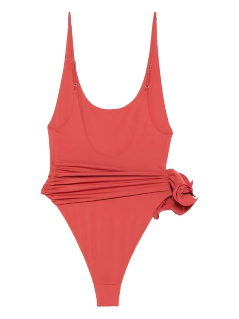 Magda Butrym floral-appliqué swimsuit - Red - zdjęcie produktu nr 2