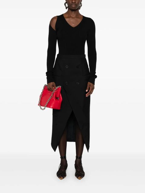 Alexander McQueen cut out-detail sweater - Black - zdjęcie produktu nr 2