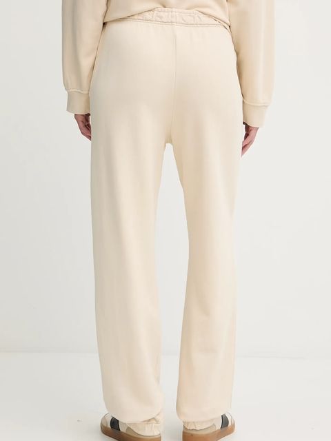 Pinko spodnie dresowe bawełniane damskie kolor beżowy gładkie 105508 A2RB