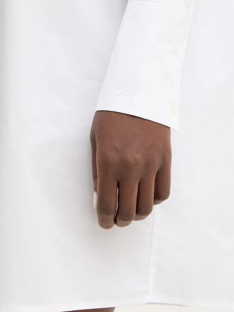 Karl Lagerfeld sukienka kolor biały mini oversize B1W13052