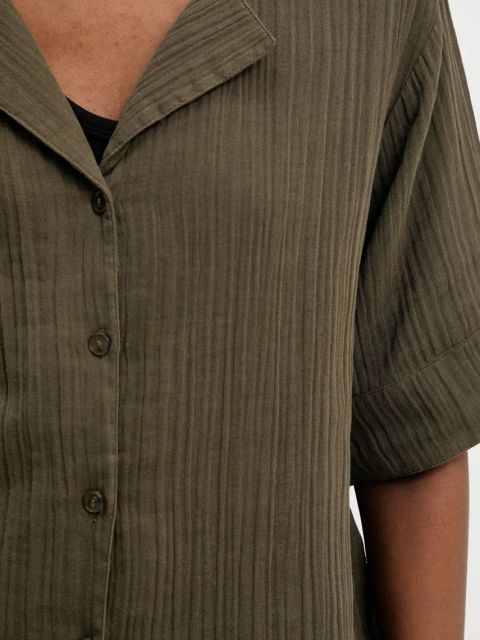 Answear.LAB koszula bawełniana damska kolor zielony relaxed z kołnierzykiem klasycznym