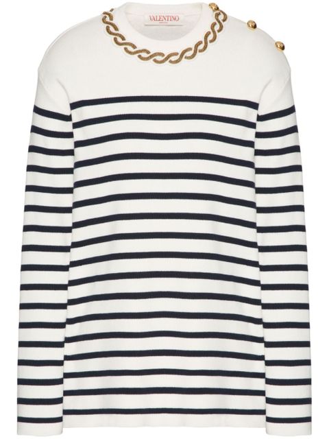 Valentino Garavani embroidered sweater - White - zdjęcie produktu nr 1