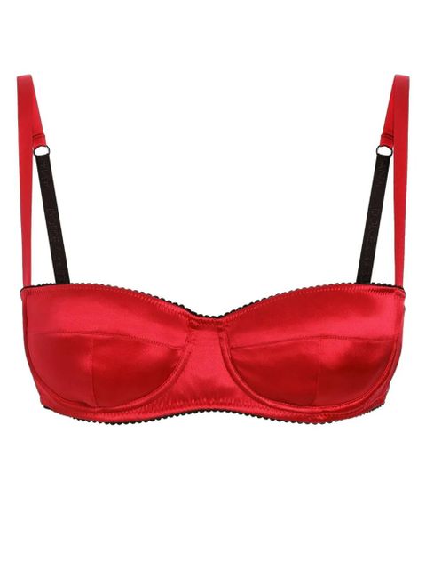 Dolce & Gabbana satin balconette bra - Red - zdjęcie produktu nr 1