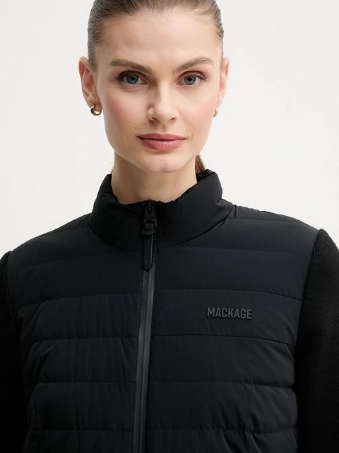 MACKAGE kurtka puchowa z domieszką wełny kolor czarny przejściowa LAIKA.Z