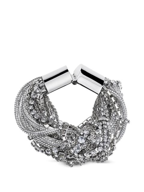 AREA Messy crystal-embellished multi-strand bracelet - Silver - zdjęcie produktu nr 1