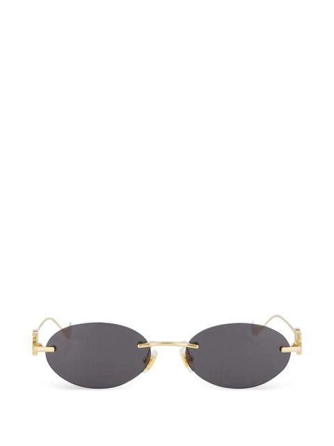 Valentino Garavani V-logo oval-frame sunglasses - Gold - zdjęcie produktu nr 1