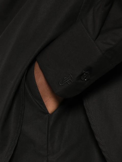 The Frankie Shop Lui curved hem shirt - Black