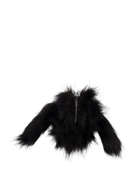 Simone Rocha faux fur zip coin purse - Black - zdjęcie produktu nr 1