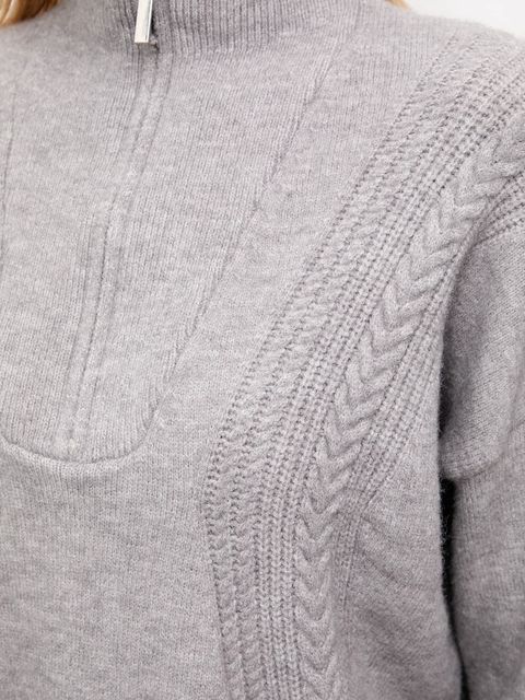 Answear.LAB sweter z kaszmirem kolor szary z golfem