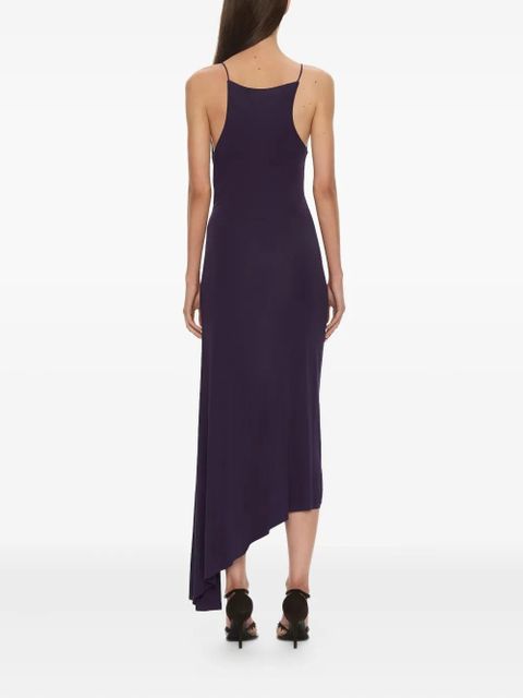 Christopher Esber Veer spiral crystal tank asymmetric dress - Purple