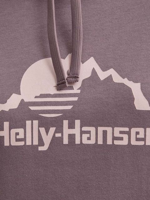 Helly Hansen bluza NORD GRAPHIC damska kolor fioletowy z kapturem 62981
