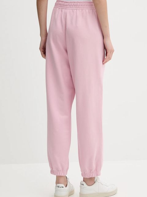 Calvin Klein Jeans spodnie dresowe damskie kolor różowy gładkie LV047B235G