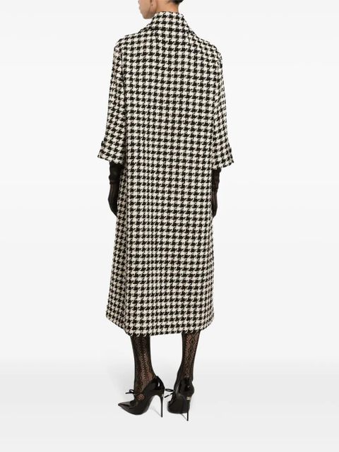 Dolce & Gabbana houndstooth trench coat - Black