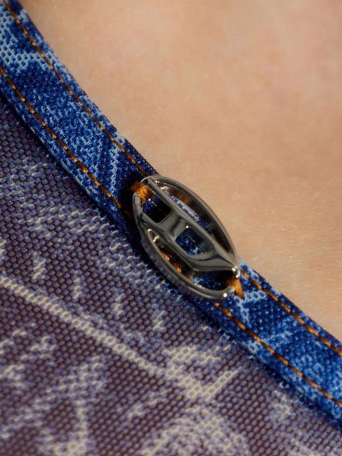 Diesel denim print T-shirt - Blue