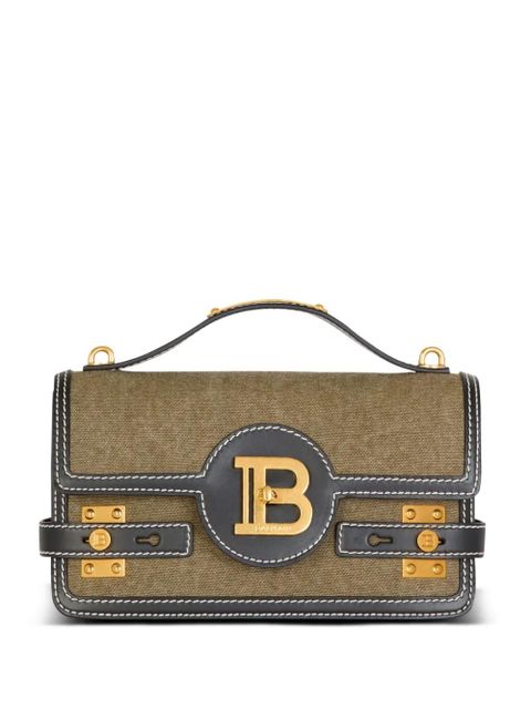 Balmain B-Buzz 24 canvas shoulder bag - Green
