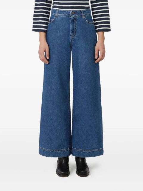 Weekend Max Mara wide-leg cropped jeans - Blue