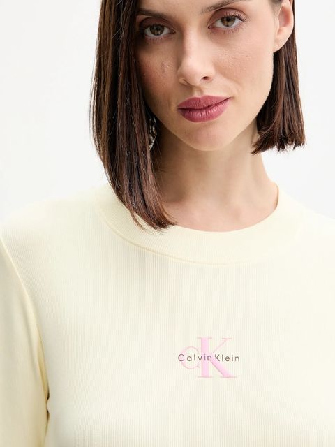 Calvin Klein Jeans longsleeve kolor żółty LV047A803G