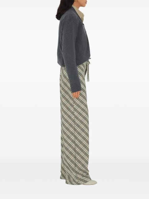 Burberry check-pattern cotton trousers - Neutrals