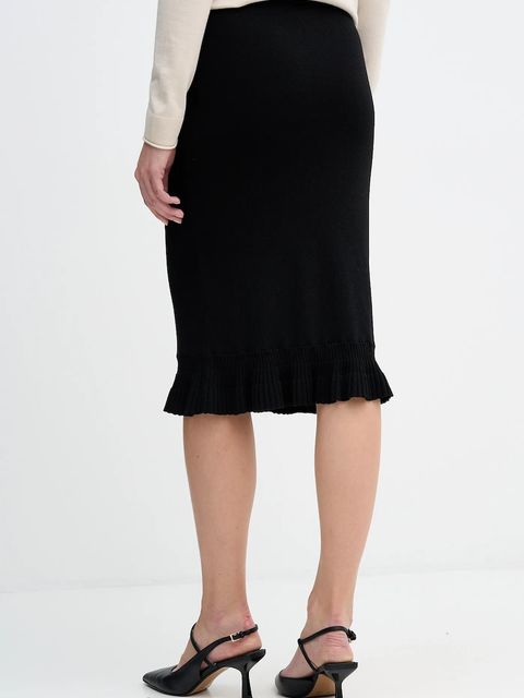 Sisley spódnica kolor czarny midi ołówkowa 1H7PM000I