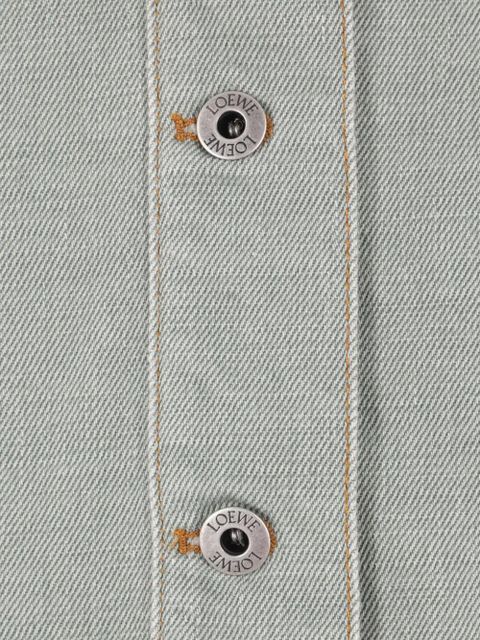 LOEWE patch-pocket denim jacket - Green