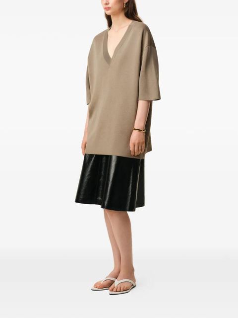 AMI Paris V-neck short-sleeve T-shirt - Neutrals