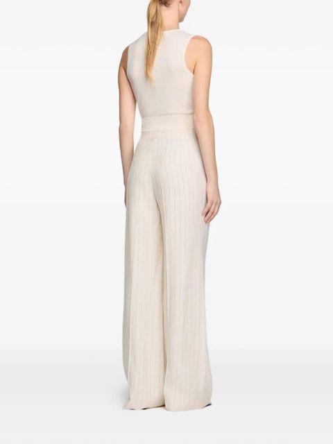 SANDRO striped palazzo pants - Neutrals