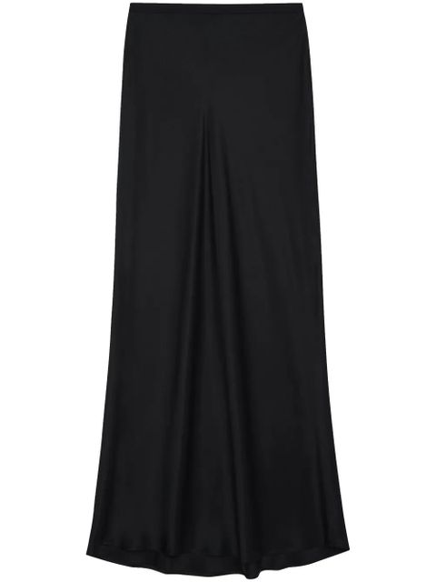 ANINE BING flared silk maxi skirt - Black - zdjęcie produktu nr 1